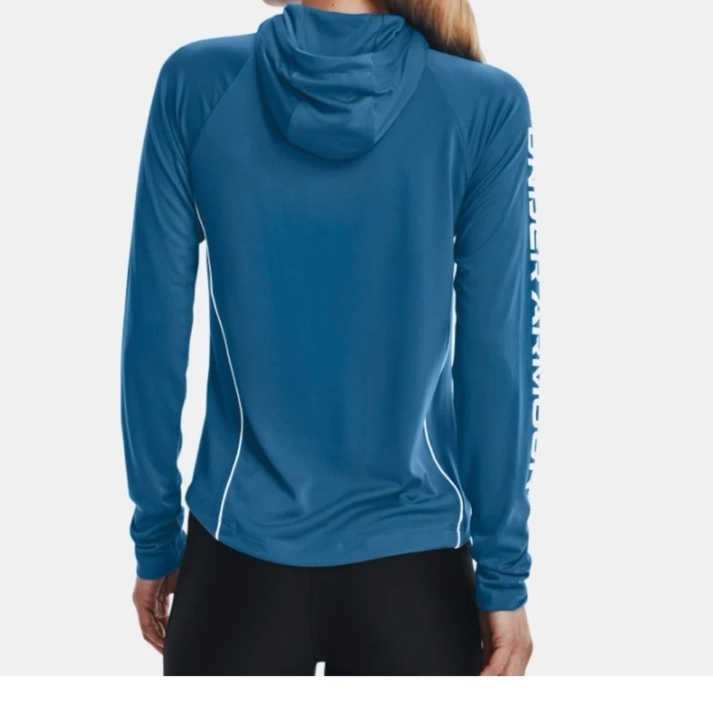 Under Armour Hoodie Womens Small UA Velocity Tech Gym Training royal blue small - Picture 2 of 4